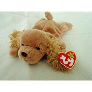 RARE Ty Beanie Baby Spunky 1997 w/ Tag Errors Cocker Spaniel RETIRED